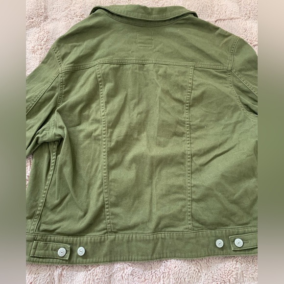 Lularoe Green Harvey Olive Green Denim Jacket XL - Picture 4 of 6